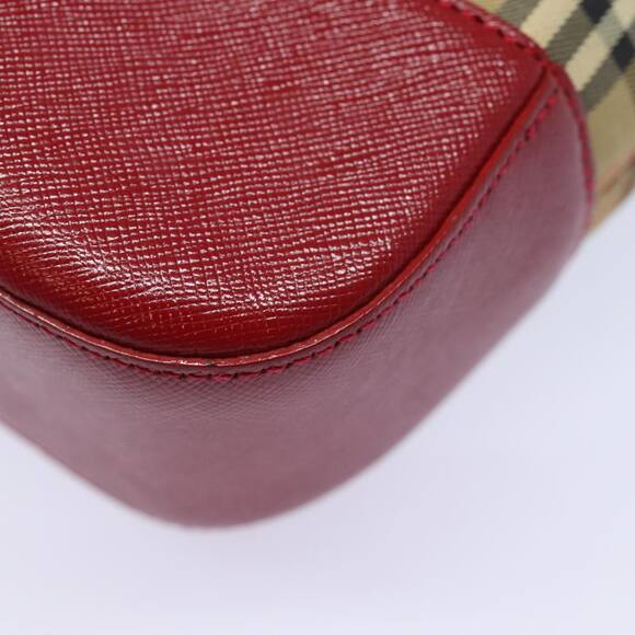 Burberry Nova Check Tote Bag Canvas Beige Red - Picture 14 of 16